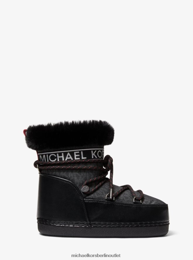 Schuhe de Michael Kors Frauen Schneestiefel mit Zelda-Logo Schwarz 404V222115