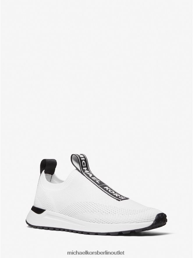 Schuhe de Michael Kors Frauen Bodie Slip-on-Sneaker aus Netzstoff mit Logoband Optik weiß 404V221710