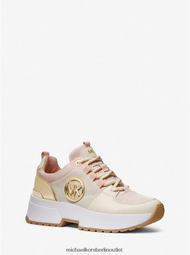 Schuhe de Michael Kors Frauen Cosmo Canvas-Trainer pwd blsh mlt 404V221788