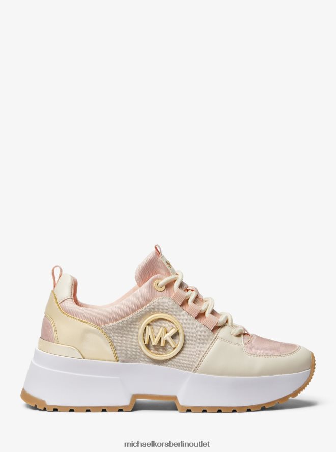Schuhe de Michael Kors Frauen Cosmo Canvas-Trainer pwd blsh mlt 404V221788
