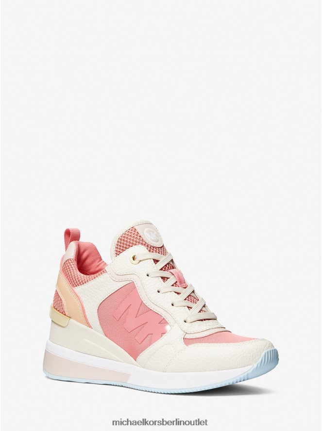 Schuhe de Michael Kors Frauen Crista Mixed-Media-Trainerin Teerose mlt 404V221733