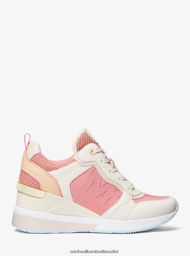 Schuhe de Michael Kors Frauen Crista Mixed-Media-Trainerin Teerose mlt 404V221733