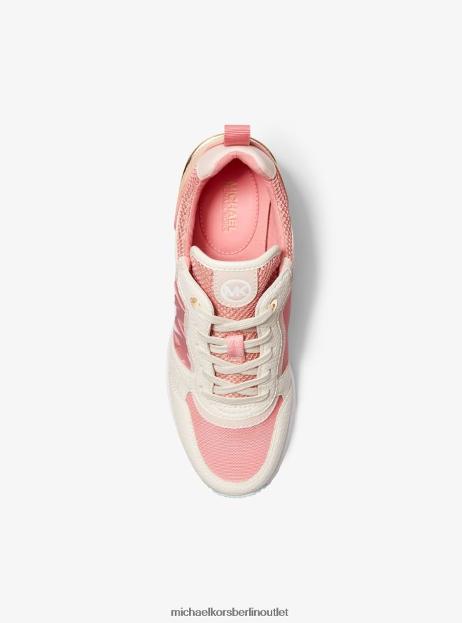 Schuhe de Michael Kors Frauen Crista Mixed-Media-Trainerin Teerose mlt 404V221733