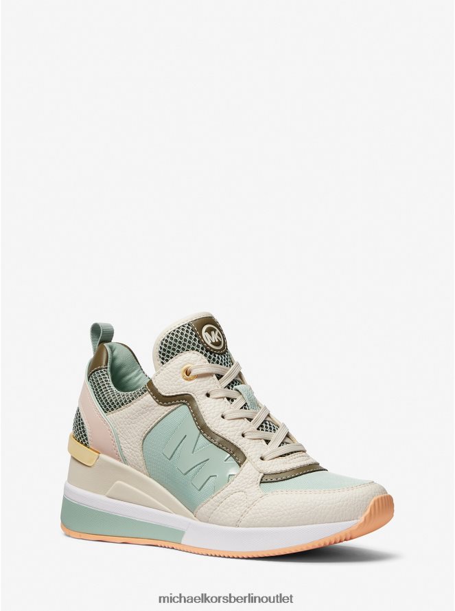 Schuhe de Michael Kors Frauen Crista Mixed-Media-Trainerin pl jade mlti 404V221735