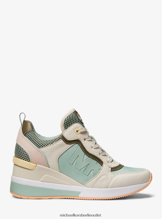 Schuhe de Michael Kors Frauen Crista Mixed-Media-Trainerin pl jade mlti 404V221735
