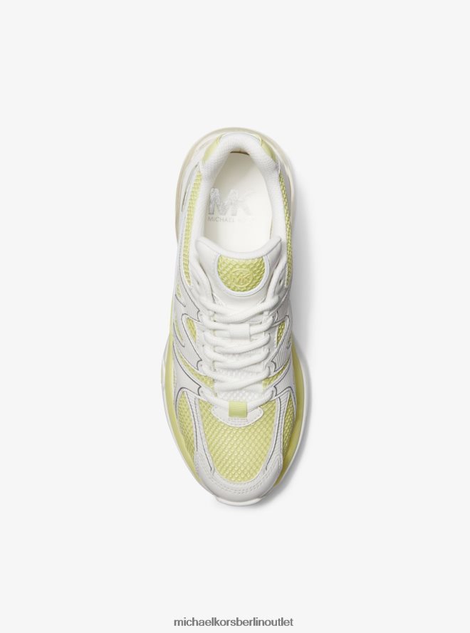 Schuhe de Michael Kors Frauen Kit Extreme Mesh- und Ledertrainer Yuzu Multi 404V221774