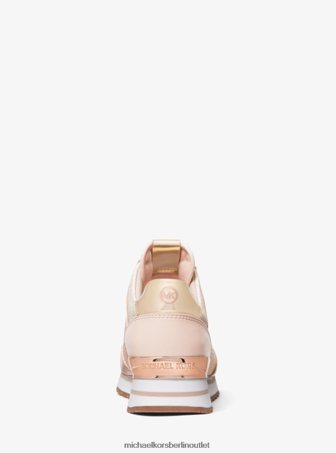 Schuhe de Michael Kors Frauen Maddy Mixed-Media-Trainerin SF PNK/Ballt 404V221726