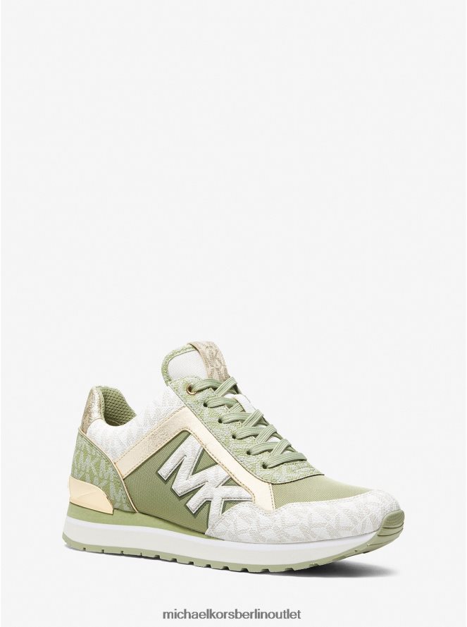 Schuhe de Michael Kors Frauen Maddy-Sneaker mit zweifarbigem Logo und Mesh Es ist sage mlti 404V221818