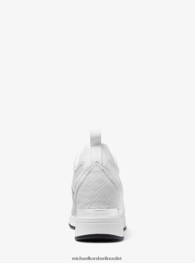 Schuhe de Michael Kors Frauen Maven Mixed-Media-Slip-on-Sneaker Optik weiß 404V221727