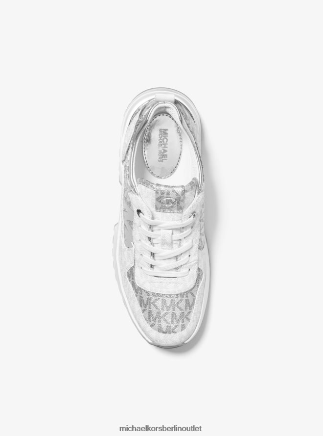 Schuhe de Michael Kors Frauen Muse-Sneaker mit Metallic-Logo Silber-Multi 404V221816