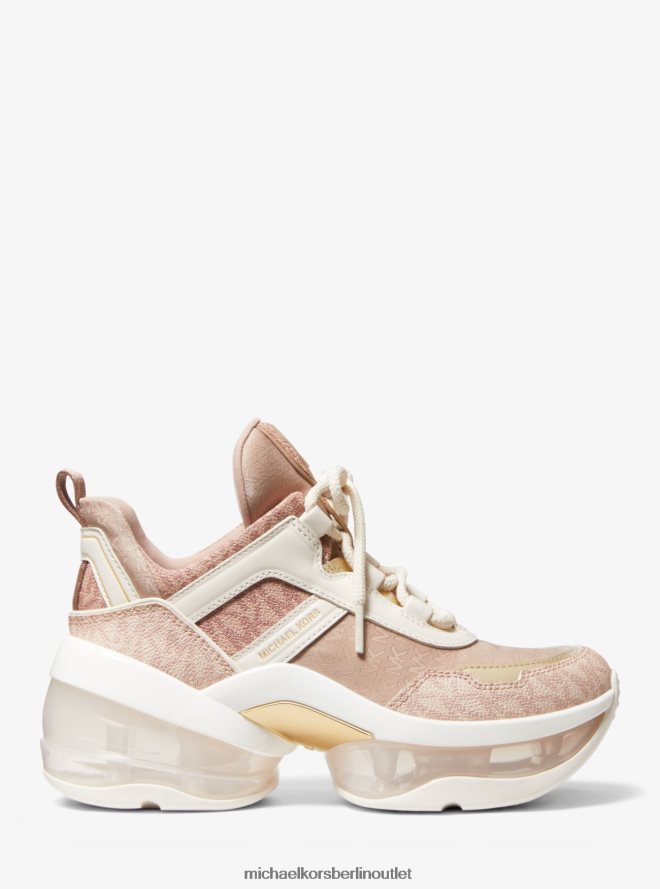 Schuhe de Michael Kors Frauen Olympia Extreme Colour-Block-Sneaker aus Jacquard und Logo Kitz 404V221763