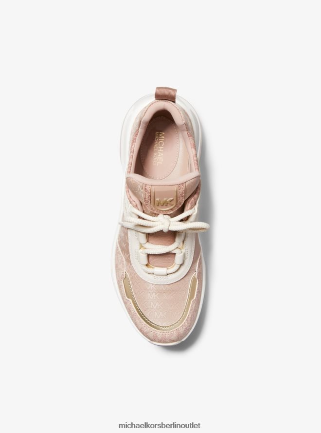 Schuhe de Michael Kors Frauen Olympia Extreme Colour-Block-Sneaker aus Jacquard und Logo Kitz 404V221763