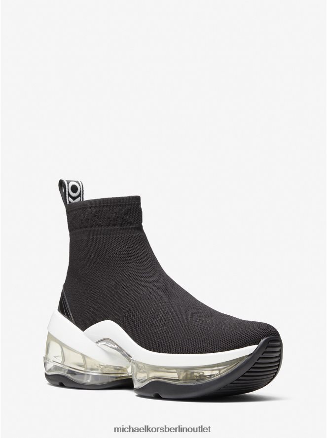 Schuhe de Michael Kors Frauen Olympia-Sneaker aus extrem elastischem Stricksocken Schwarz 404V221747