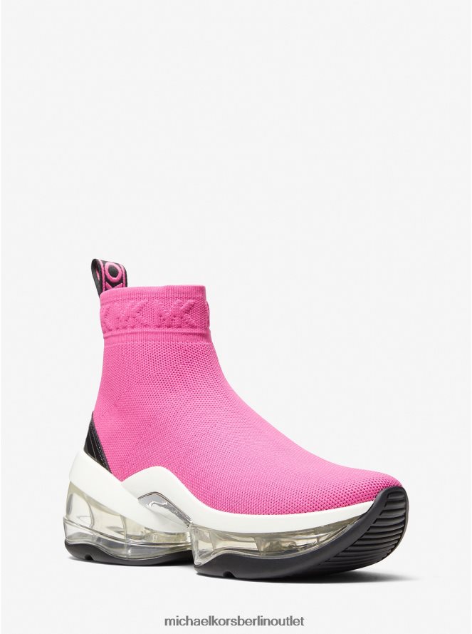 Schuhe de Michael Kors Frauen Olympia-Sneaker aus extrem elastischem Stricksocken kirschrot multi 404V221744