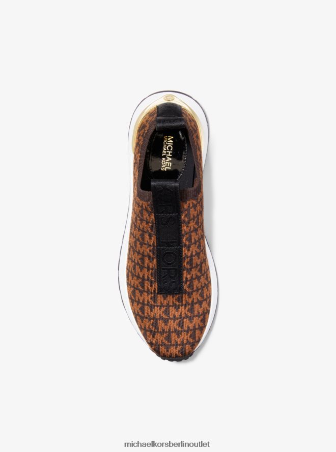 Schuhe de Michael Kors Frauen Slip-on-Sneaker aus Jacquard mit Bodie-Logo braun 404V221724