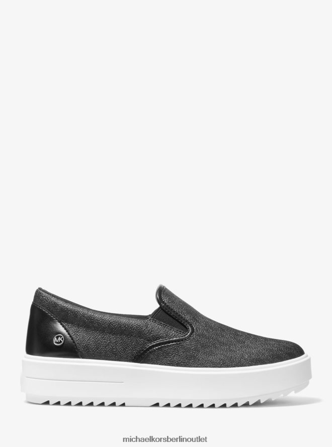 Schuhe de Michael Kors Frauen Slip-on-Sneaker mit Emmett-Logo Schwarz 404V221717