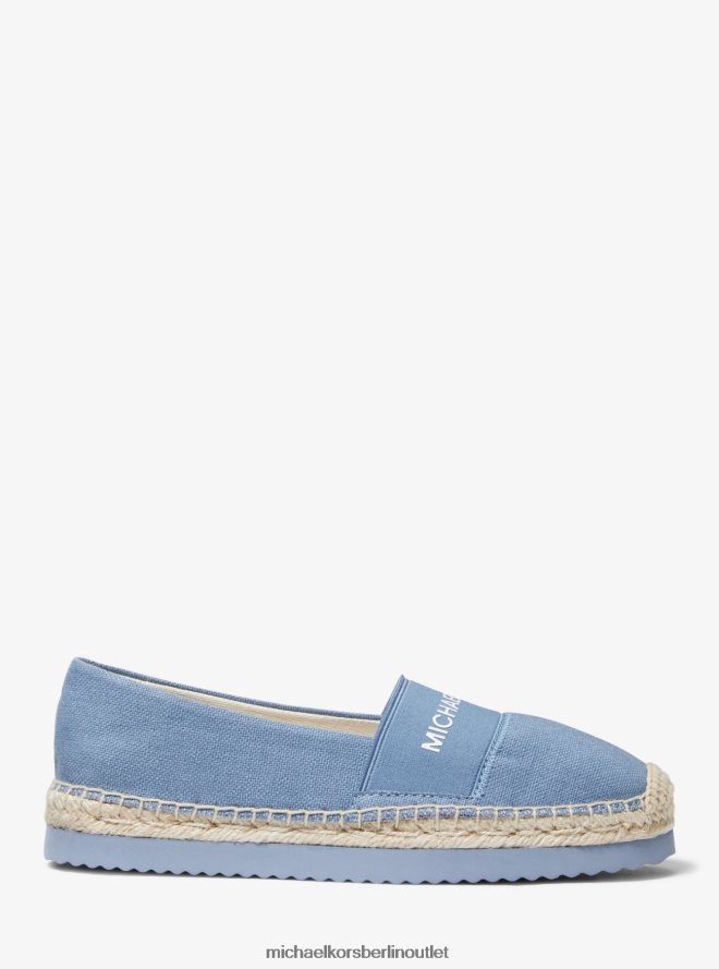 Schuhe de Michael Kors Frauen Espadrille zum Hineinschlüpfen aus Segeltuch mit Vicky-Logo Denim 404V222260