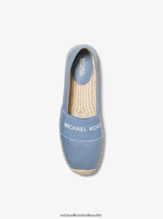 Schuhe de Michael Kors Frauen Espadrille zum Hineinschlüpfen aus Segeltuch mit Vicky-Logo Denim 404V222260