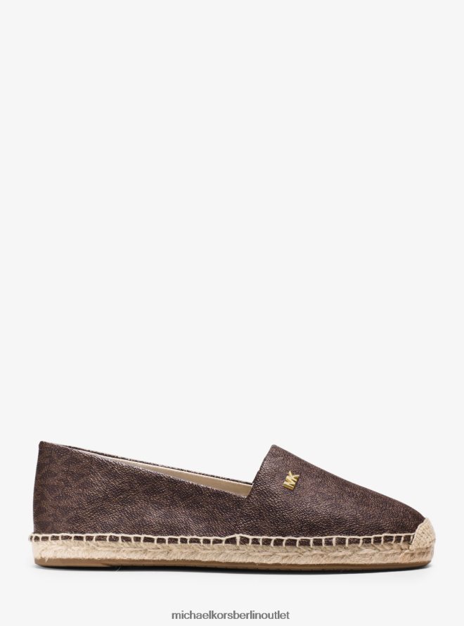 Schuhe de Michael Kors Frauen Espadrille zum Hineinschlüpfen mit Kendrick-Logo braun 404V222224