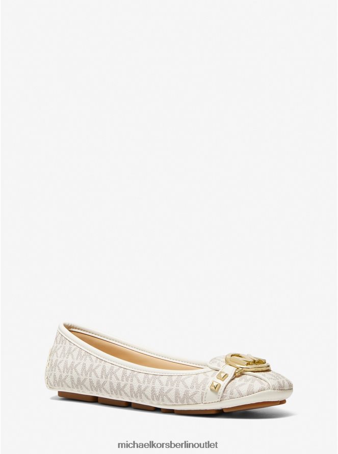 Schuhe de Michael Kors Frauen Fulton-Mokassin mit Nietenlogo Vanille 404V222262