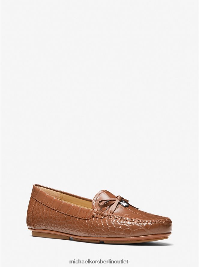 Schuhe de Michael Kors Frauen Juliette-Loafer aus Kunstleder mit Krokodilprägung Gepäck 404V222232