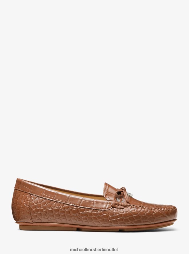 Schuhe de Michael Kors Frauen Juliette-Loafer aus Kunstleder mit Krokodilprägung Gepäck 404V222232