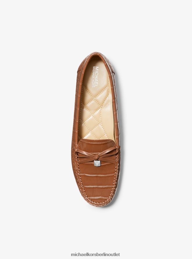 Schuhe de Michael Kors Frauen Juliette-Loafer aus Kunstleder mit Krokodilprägung Gepäck 404V222232