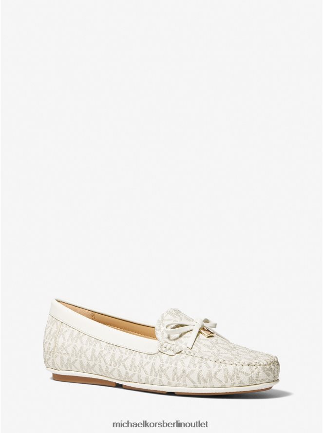 Schuhe de Michael Kors Frauen Loafer mit Juliette-Logo Vanille 404V222231