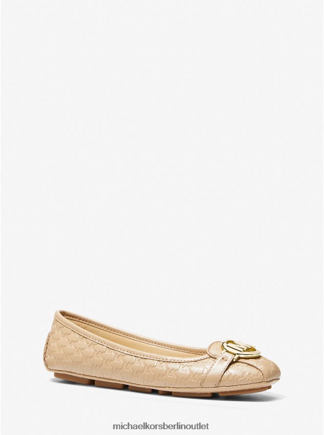 Schuhe de Michael Kors Frauen Mokassin aus Kunstleder mit Fulton-Logoprägung Kamel 404V222271