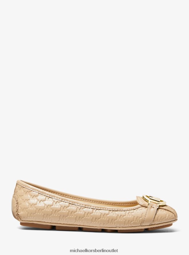 Schuhe de Michael Kors Frauen Mokassin aus Kunstleder mit Fulton-Logoprägung Kamel 404V222271