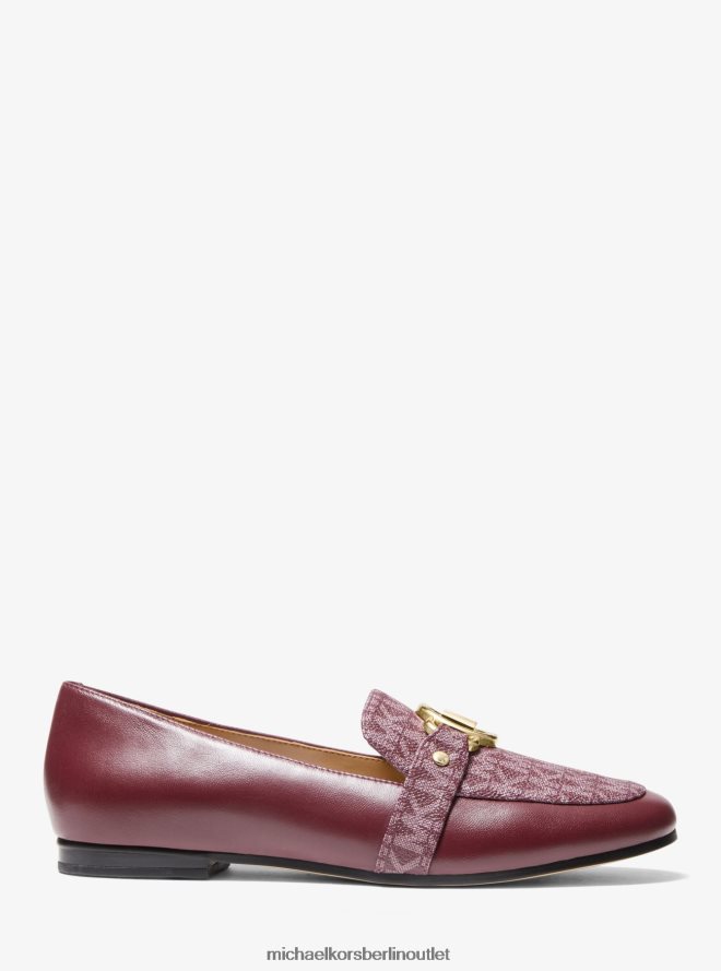 Schuhe de Michael Kors Frauen Rory-Loafer aus Leder und Logo Merlot 404V222250
