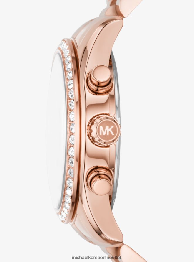 Zubehör de Michael Kors Frauen Lexington Pavé-Armbanduhr in Roségold Roségold 404V222365
