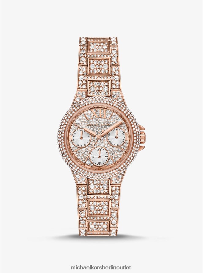 Zubehör de Michael Kors Frauen Mini-Camille-Pavé-Armbanduhr in Roségold Roségold 404V222367