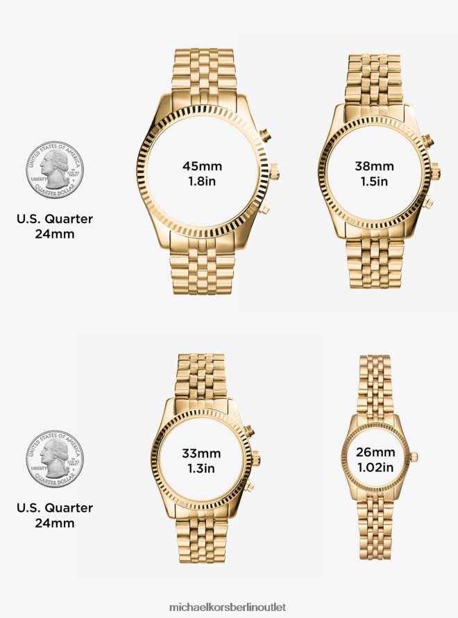 Zubehör de Michael Kors Frauen Ritz roségoldfarbene Uhr Roségold 404V222385