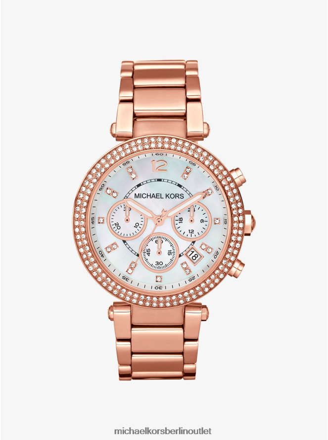 Zubehör de Michael Kors Frauen Roségoldfarbene Parker-Uhr Roségold 404V222384