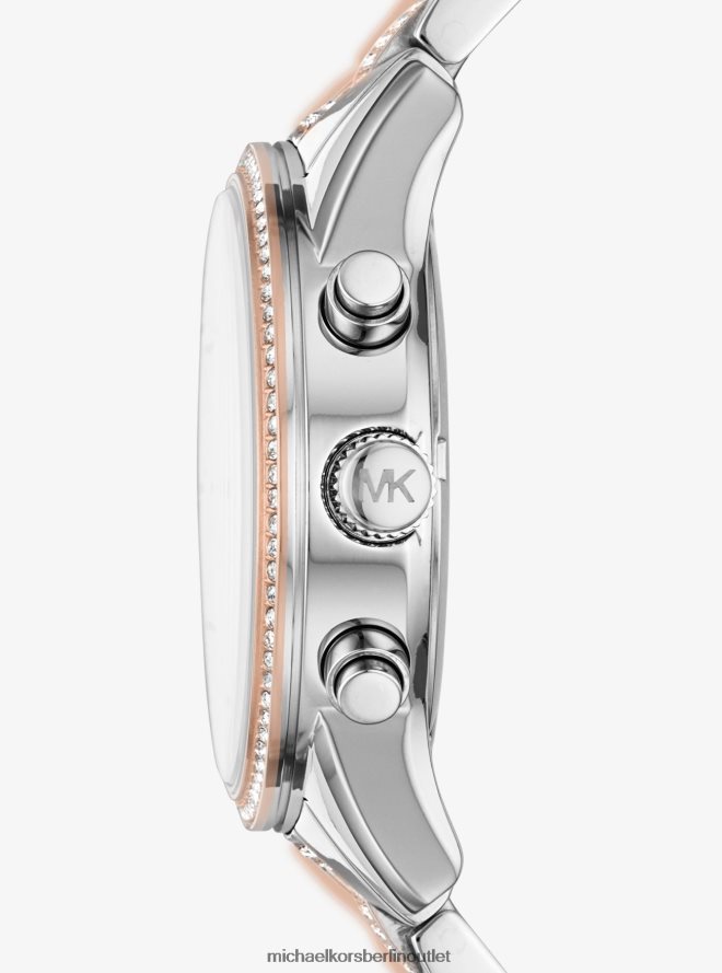 Zubehör de Michael Kors Frauen Zweifarbige Uhr von Ritz Pavé zweifarbig 404V222382