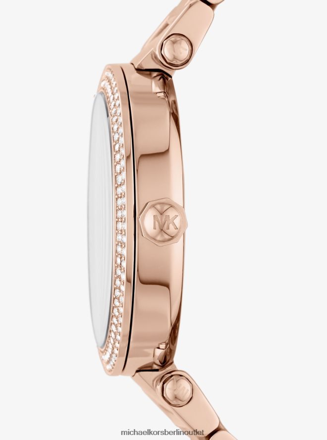 Zubehör de Michael Kors Frauen Übergroße, roségoldfarbene Uhr mit Pavé-Logo Roségold 404V222374