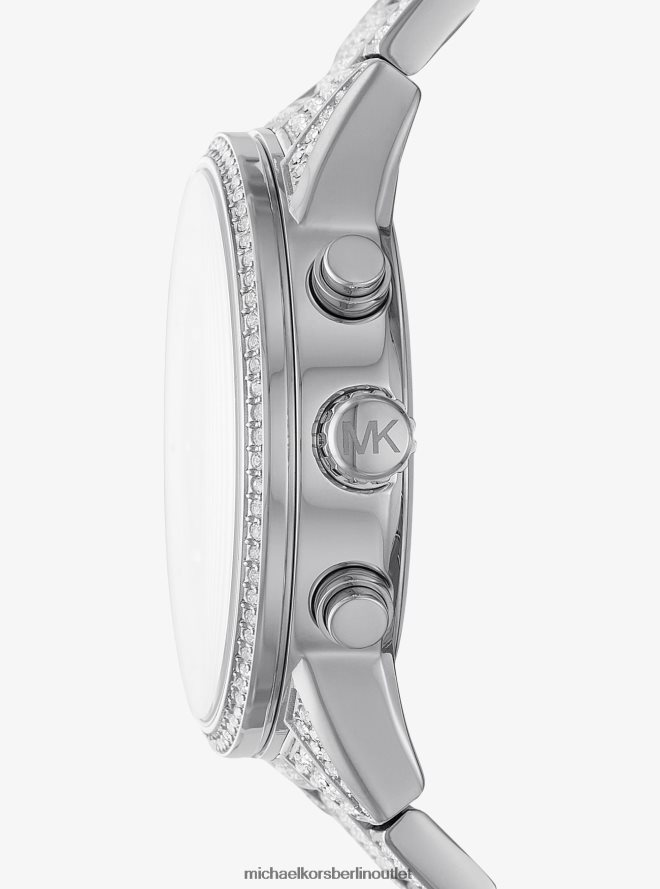 Zubehör de Michael Kors Frauen Ritz Pavé-Armbanduhr in Silberton Silber 404V222417