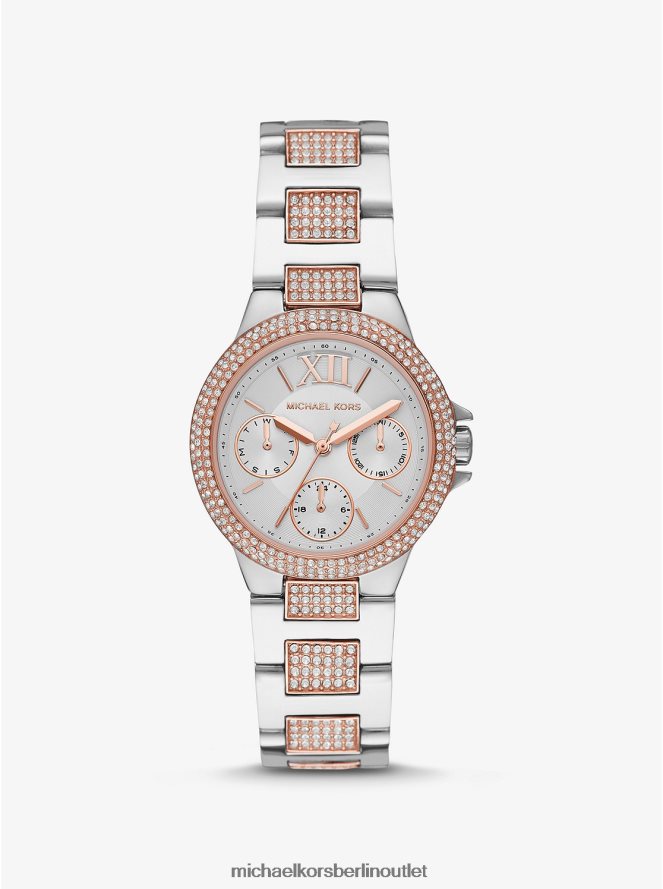 Zubehör de Michael Kors Frauen Zweifarbige Mini-Camille-Pflasteruhr zweifarbig 404V222409