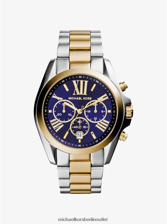 Zubehör de Michael Kors Frauen Übergroße zweifarbige Bradshaw-Uhr zweifarbig 404V222416