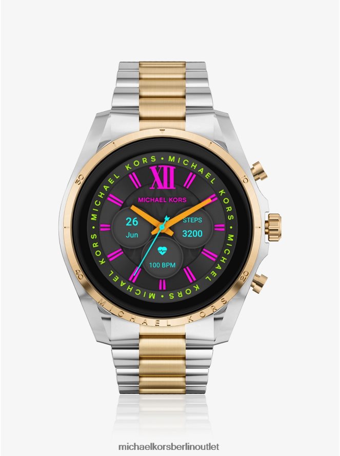 Zubehör de Michael Kors Frauen Zweifarbige Bradshaw-Smartwatch der 6. Generation zweifarbig 404V222355