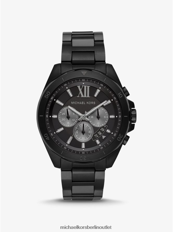 Zubehör de Michael Kors Frauen Übergroße Brecken-Armbanduhr in schwarzem Farbton Schwarz 404V222424