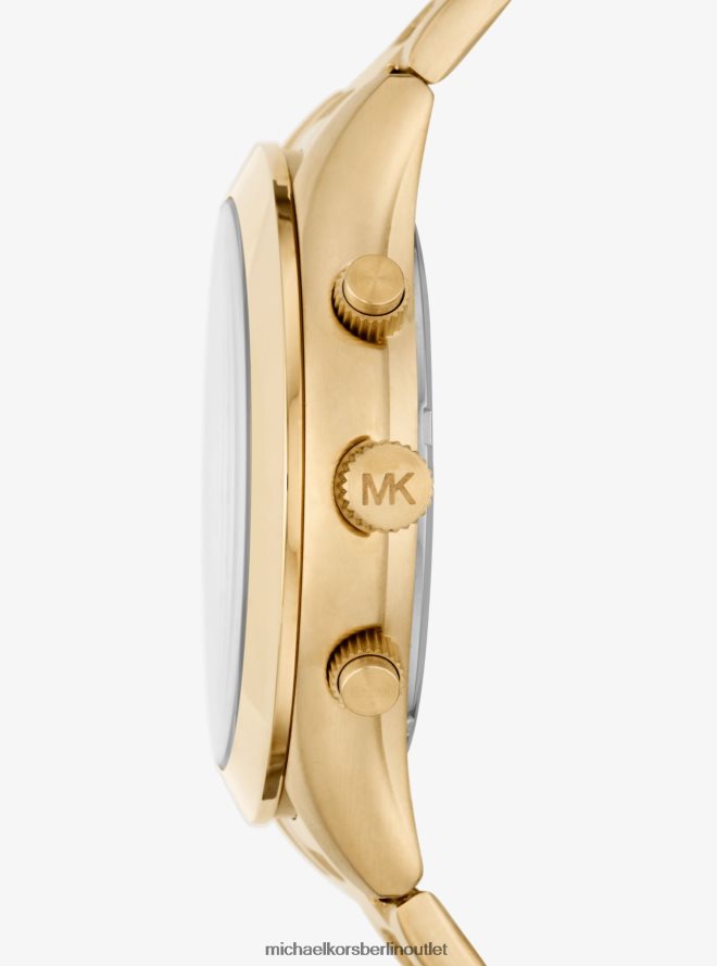 Zubehör de Michael Kors Frauen Übergroße, schlanke, goldfarbene Laufsteguhr Gold 404V222420