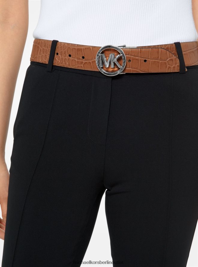 Zubehör de Michael Kors Frauen Wendegürtel mit Logo und Krokodilprägung Gepäck 404V222704