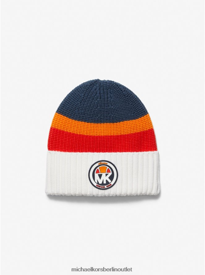 Zubehör de Michael Kors Frauen Gerippte Mütze aus Merinowolle von mk x ellesse Kleid-Blues 404V222741