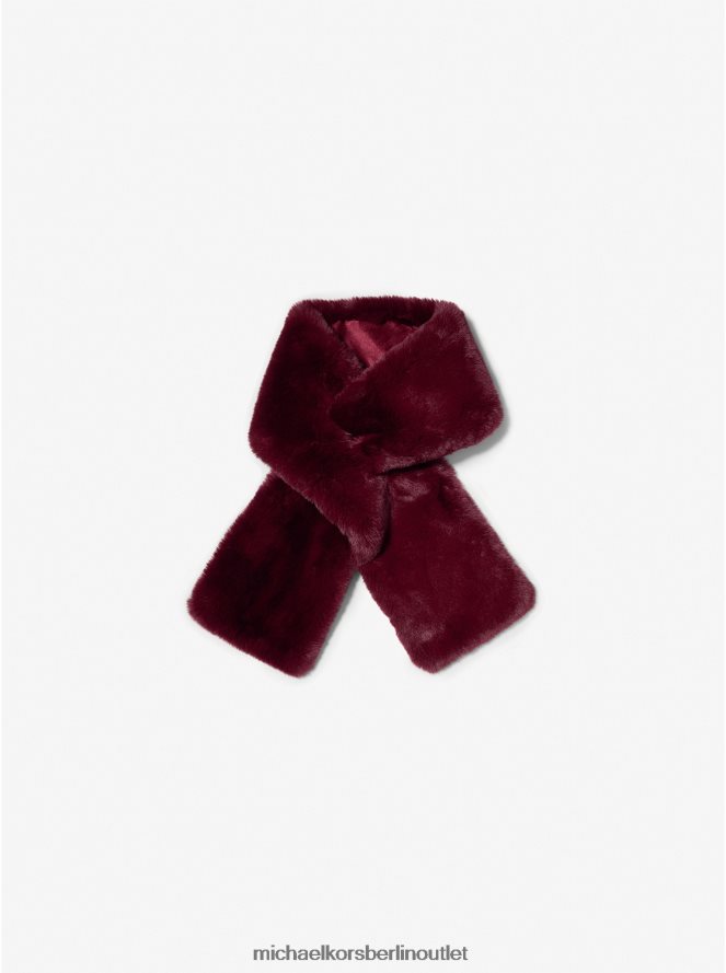 Zubehör de Michael Kors Frauen Durchziehschal aus Kunstfell Merlot 404V222768