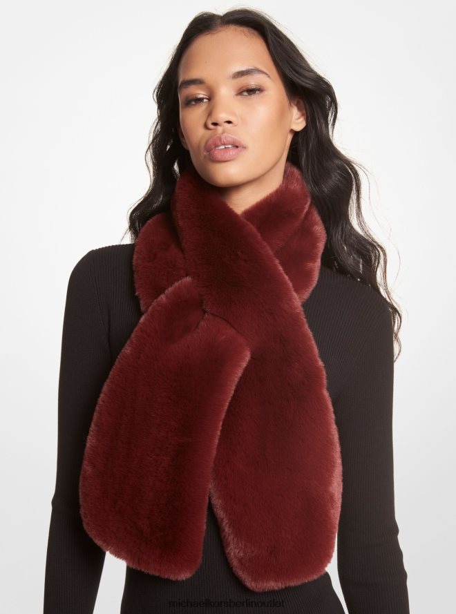 Zubehör de Michael Kors Frauen Durchziehschal aus Kunstfell Merlot 404V222768