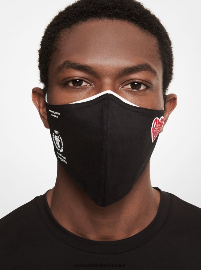 Zubehör de Michael Kors Frauen Watch Hunger Stop Love Gesichtsmaske aus Bio-Baumwolle Schwarz 404V222757