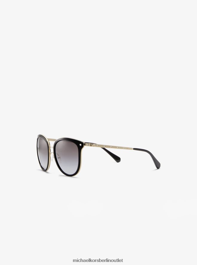 Zubehör de Michael Kors Frauen Adrianna helle Sonnenbrille Schwarz 404V222617