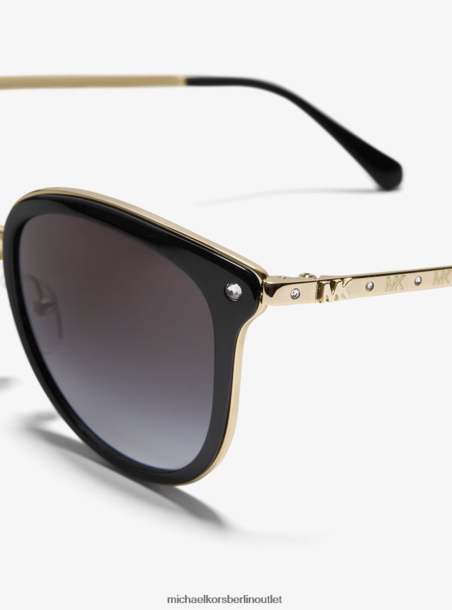 Zubehör de Michael Kors Frauen Adrianna helle Sonnenbrille Schwarz 404V222617